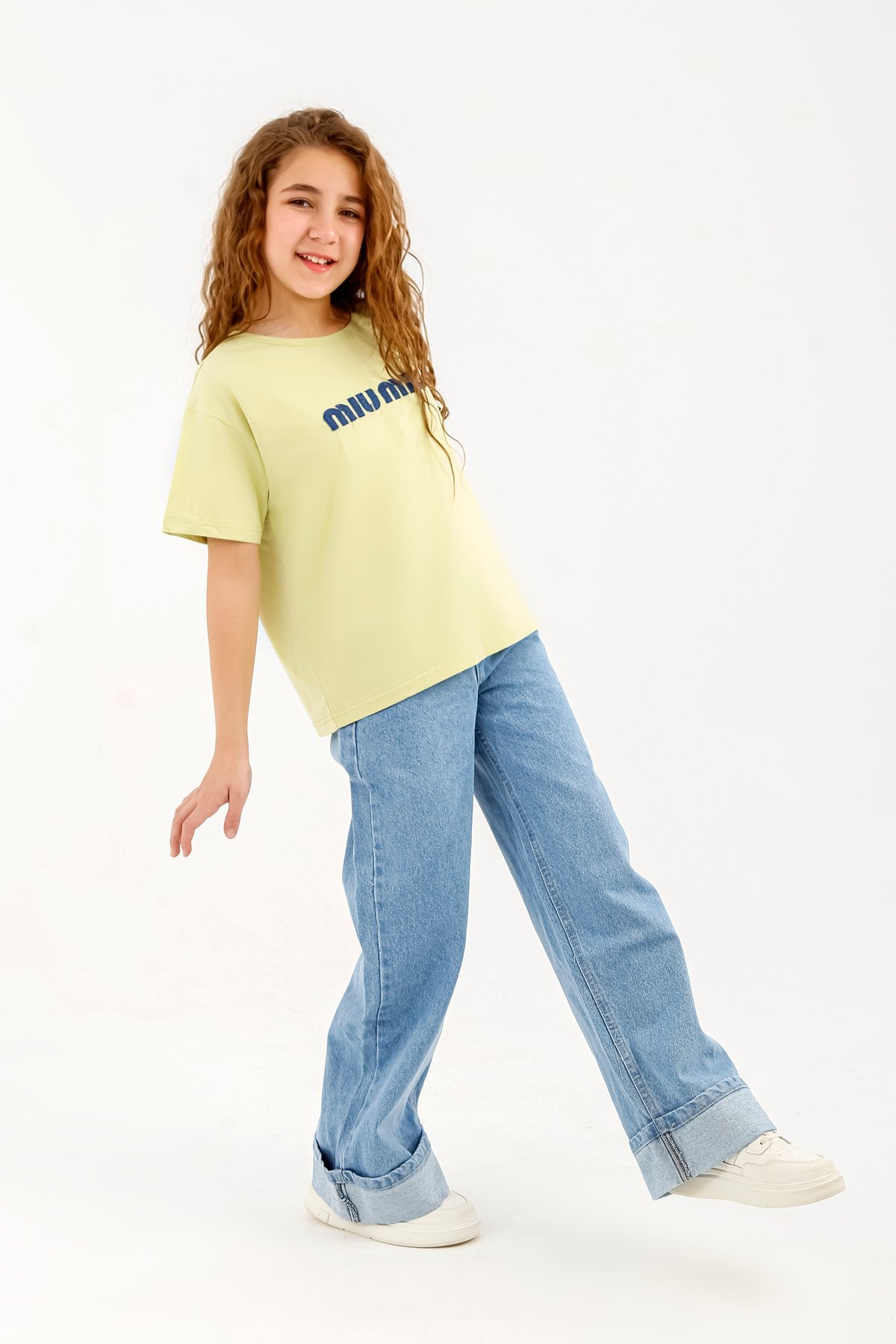 Kids Light Green Graphic T-Shirt